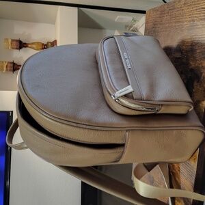 Michael Kors Pebbled Brown Leather Backpack Nwts